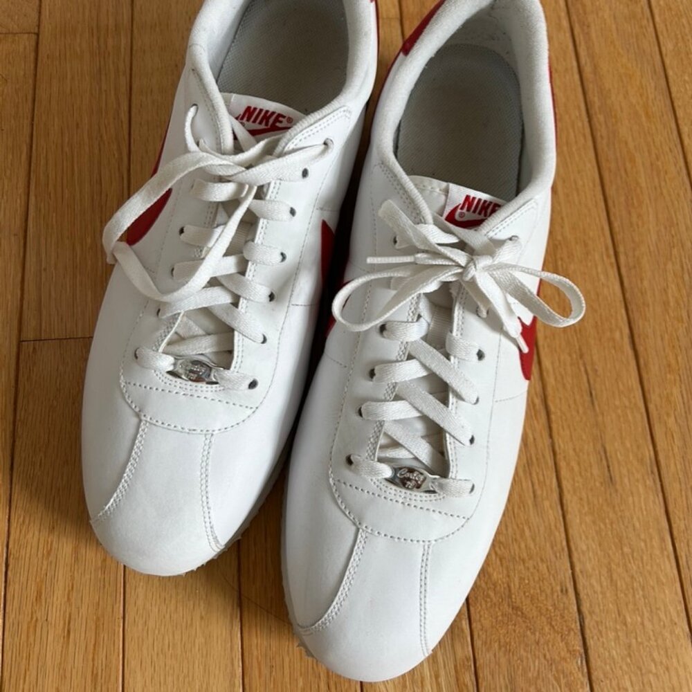 Men's Size 15 - Nike Cortez Leather Forrest Gump Sneakers. White-Red-Blue